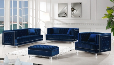 Show details for VELVET SOFA, LOVESEAT, OTTOMAN AND CHAIR Picture of VELVET SOFA, LOVESEAT, OTTOMAN AND CHAIR