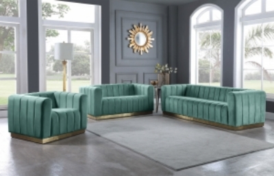 Show details for VELVET SOFA, LOVESEAT AND CHAIR Picture of VELVET SOFA, LOVESEAT AND CHAIR