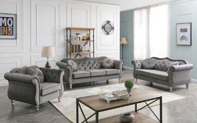 Show details for VELVET SOFA, LOVESEAT AND CHAIR Picture of VELVET SOFA, LOVESEAT AND CHAIR