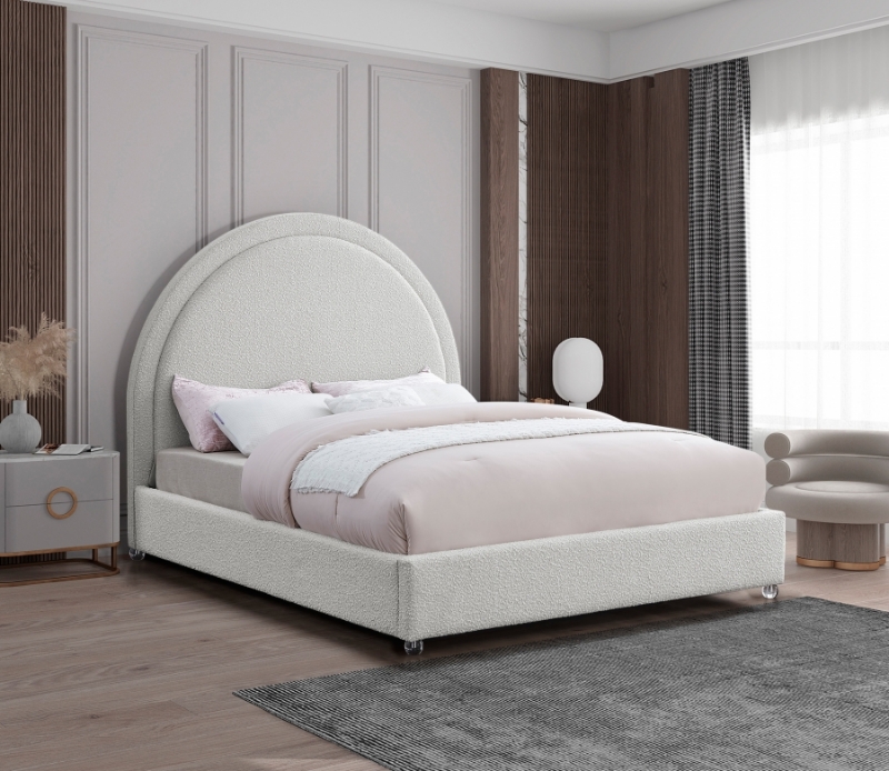 Picture of 54" Acrylic Legs Contemporary Design Velvet Bed