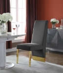 Picture of Luxurious Velvet Rich Gold Metal Legs Velvet Dining Chair