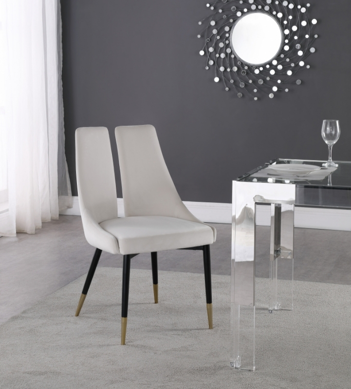 Picture of 22" Soft Velvet Unique Dining Chair