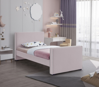 Show details for Dark Espresso Wood Legs Velvet Beds Picture of Dark Espresso Wood Legs Velvet Beds