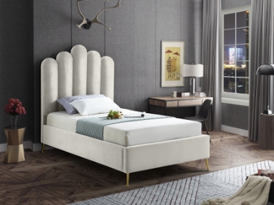 Show details for Gold Steel Legs Deep Channel Tufting Velvet Beds Picture of Gold Steel Legs Deep Channel Tufting Velvet Beds