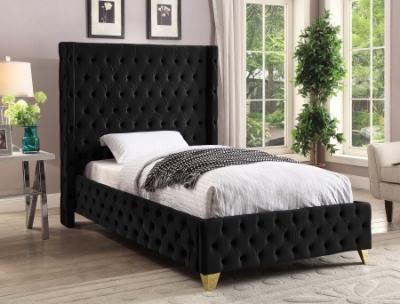 Show details for 39" Velvet Engineered Wood Metal Foam Velvet Beds Picture of 39" Velvet Engineered Wood Metal Foam Velvet Beds