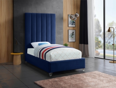 Show details for 44.5" Velvet Engineered Wood Metal Foam Velvet Beds Picture of 44.5" Velvet Engineered Wood Metal Foam Velvet Beds