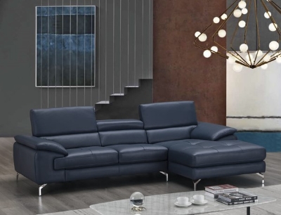 Show details for Genuine leather sectional  Picture of Genuine leather sectional
