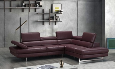 Show details for Genuine leather sectional  Picture of Genuine leather sectional