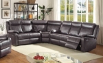 Picture of Leather reclining sectional 