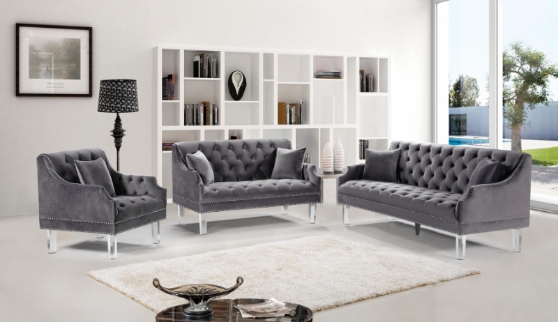 Picture of VELVET SOFA, LOVESEAT AND CHAIR