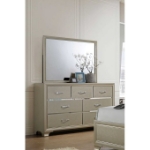 Picture of Champagne Finish Wood 7 Drawer Dresser And Mirror