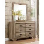 Picture of Faux Wood veneer Dresser And Mirror