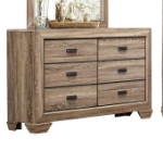 Picture of Faux Wood veneer Dresser And Mirror