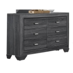 Picture of Faux Wood veneer Dresser And Mirror