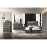 Picture of Gray Oak Finish 8 Drawer Dresser And Mirror