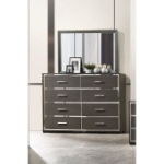 Picture of Gray Oak Finish 8 Drawer Dresser And Mirror
