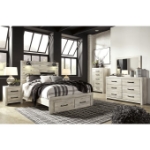 Picture of 6  Drawer Whitewash Dresser And Mirror