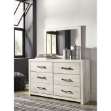 Picture of 6  Drawer Whitewash Dresser And Mirror