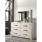 Picture of 6  Drawer Whitewash Dresser And Mirror