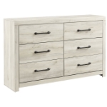 Picture of 6  Drawer Whitewash Dresser And Mirror