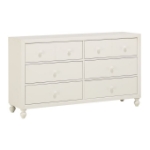 Picture of Wood White Dresser and Mirror