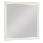 Picture of Wood White Dresser and Mirror