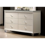 Picture of White Solid Wood Dresser And Mirror