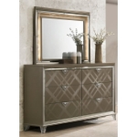 Picture of Dark Champagne Finish Dresser And Mirror