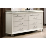 Picture of Solid Wood White Dresser and Mirror
