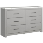 Picture of Gray Finish wood  Dresser And Mirror