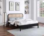 Picture of 54" Solid Ash Wood White/Natural/Black Full Platform Bed