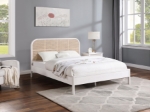Picture of 54" Solid Ash Wood White/Natural/Black Full Platform Bed