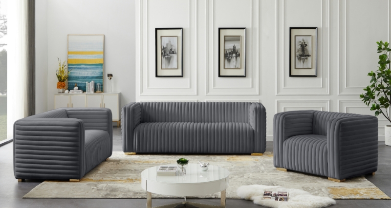 Picture of VELVET SOFA, LOVESEAT AND CHAIR