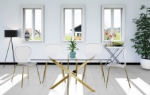 Picture of Matte Black Metal Frame Contemporary Design Dining Chair