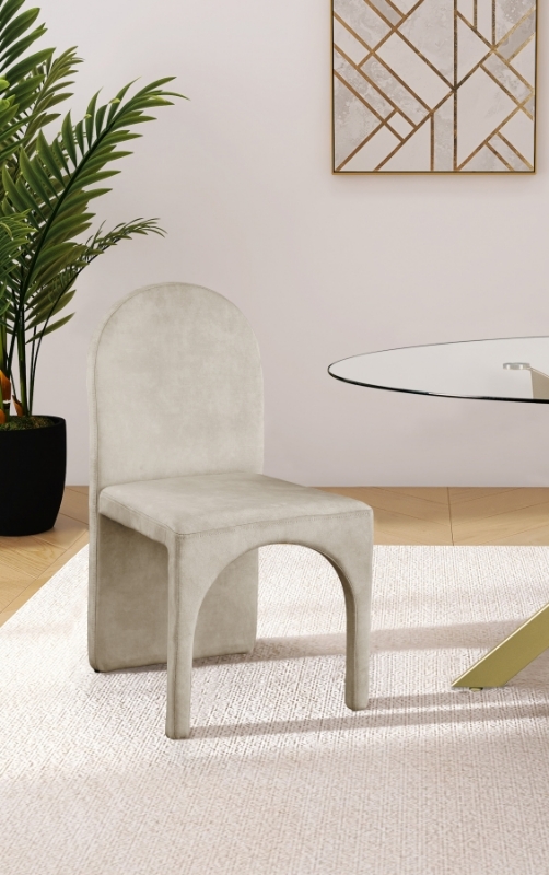Picture of 18.5" Fully Upholstered Chair Steel Frame Velvet Dining Chair