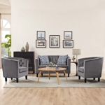 Picture of 3 Piece Velvet Loveseat and Armchair Set