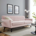 Picture of Velvet Sofa in Pink and Navy Finish