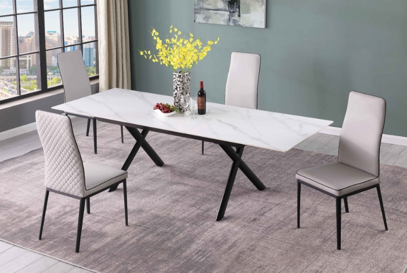Picture of 71-94" Extendable Marbleized Dining Table