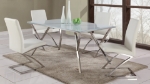 Picture of 61" White glass top Dining Table