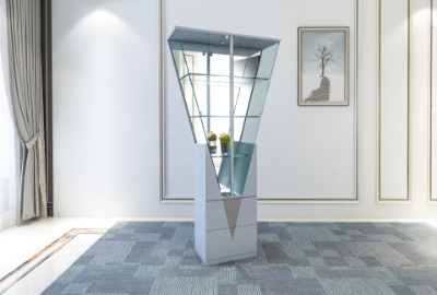 Show details for Triangular Curio L 40.55 X W 15.67 X H 78.35 Picture of Triangular Curio L 40.55 X W 15.67 X H 78.35