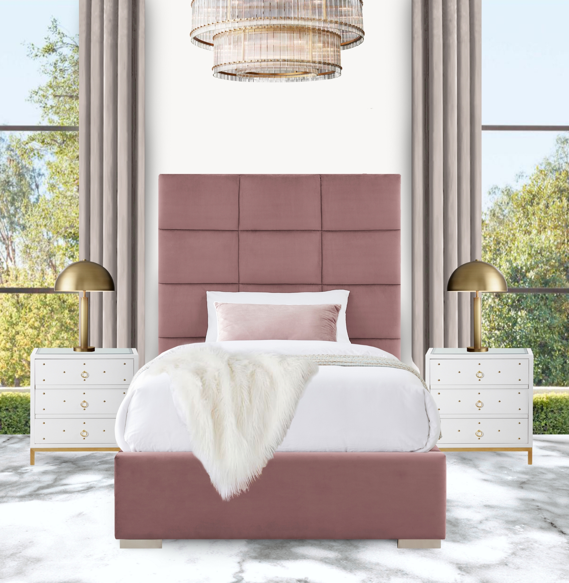 Lounge Around. Velvet Bed