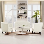 Picture of 3 Piece Velvet Loveseat and Armchair Set