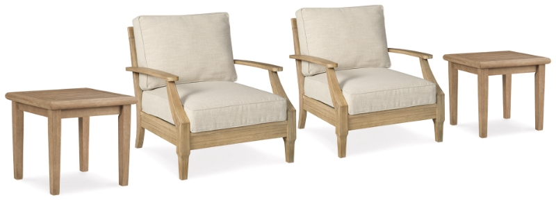 Picture of Outdoor Lounge Chairs with End Tables