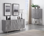 Picture of Grey Wood 4 Doors Credenza