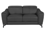 Picture of Genuine Leather Grey Sofa and Loveseat