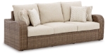 Picture of Sofa and Lounge Chairs with Fire Pit Table and more outdoor collections