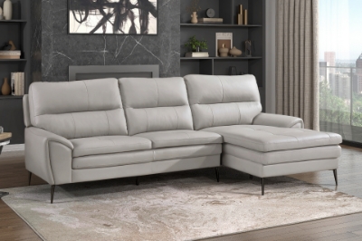Show details for Genuine Leather Sectional with Right Chaise Picture of Genuine Leather Sectional with Right Chaise