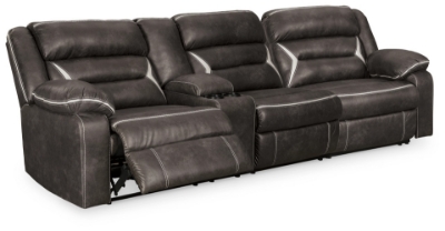 Show details for Reclining Leather Sectional Picture of Reclining Leather Sectional