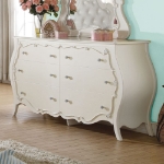 Picture of Wood 6 Drawer Dresser and Mirror