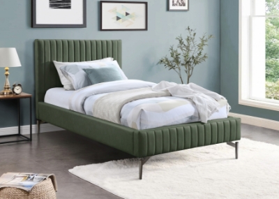 Show details for Twin 39", 44" and 54" Leather Bed Picture of Twin 39", 44" and 54" Leather Bed